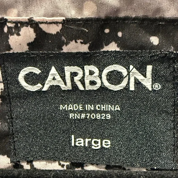 Carbon Hype Windbreaker Black and White Splatter Design Pullover. Size L - Picture 2 of 8